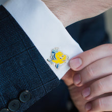 Load image into Gallery viewer, Disney The Little Mermaid Flounder & Sebastian Cufflinks