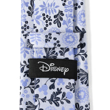 Load image into Gallery viewer, Disney Mickey Mouse Floral Silhouette Blue and White Tie