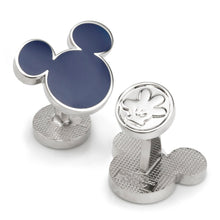 Load image into Gallery viewer, Disney Mickey Mouse Silhouette Blue Cufflinks