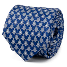 Load image into Gallery viewer, Disney Mickey Mouse Silhouette Pattern Dot Blue Tie