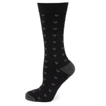 Load image into Gallery viewer, Disney Mickey Mouse Silhouette Motif Black Sock and Mickey Blue Lapel Pin Gift Set