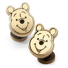 Load image into Gallery viewer, Disney Winnie the Pooh Face Gold Cufflinks