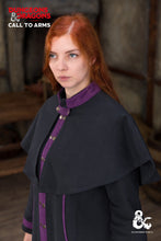 Load image into Gallery viewer, Dungeons & Dragons Warlock Cape Black/Purple
