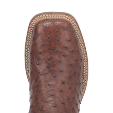 Load image into Gallery viewer, Dan Post Alamosa (Chocolate/Brown) - Men's Ostrich Skin Leather Cowboy Boots