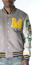 Load image into Gallery viewer, M4315 Vercelli Plaid Varsity Jacket - Khaki