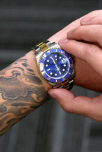 Load image into Gallery viewer, Mod Submariner Two-Tone Gold Blue