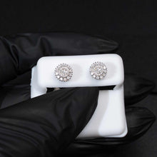 Load image into Gallery viewer, 0.5ct Moissanite Round Stud Earrings 925 Sterling Silver Screw Back