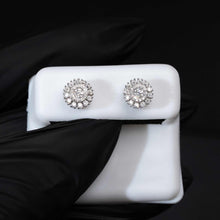 Load image into Gallery viewer, 0.5ct Moissanite Round Stud Earrings 925 Sterling Silver Screw Back