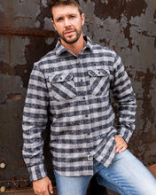 Load image into Gallery viewer, Grand Flannel, Charcoal Gingham