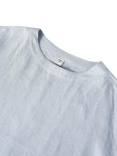 Load image into Gallery viewer, 100% Linen Boatneck 3/4 Length Sleeve Top AURORA