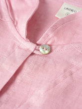 Load image into Gallery viewer, 100% Linen Shawl V-Neck Half Sleeve Top JADE