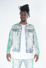 Load image into Gallery viewer, M1038 Paint Stroke Denim Jacket - Dirt Wash