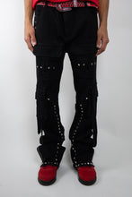 Load image into Gallery viewer, RM206SK -Studded Stacked Cargo Jeans
