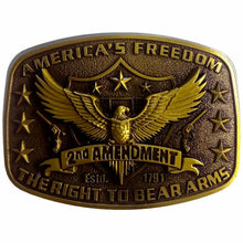 Load image into Gallery viewer, Deadwood Trading Right to Bear (Antique Brass) - Men's Belt Buckle