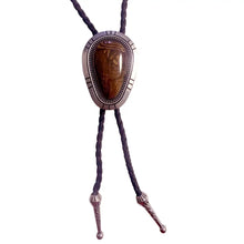 Load image into Gallery viewer, Deadwood Trading Stonekeeper (Tiger Eye) - Bolo Tie