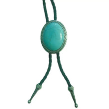 Load image into Gallery viewer, Deadwood Frontier Oval (Turquoise) - Bolo Tie