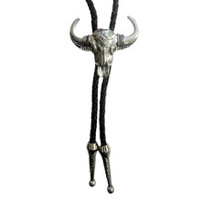 Load image into Gallery viewer, Deadwood Silver Skull - Bolo Tie