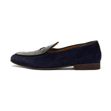 Load image into Gallery viewer, Men's Navy Croc Milano Loafer