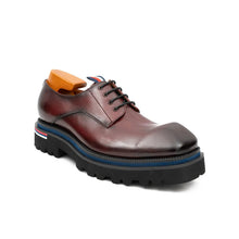 Load image into Gallery viewer, Derby Shoes Chunky 6cm heel boost Wine red