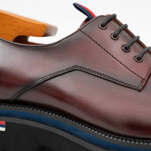 Load image into Gallery viewer, Derby Shoes Chunky 6cm heel boost Wine red