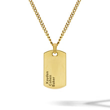 Load image into Gallery viewer, Beveled Tag Pendant - 14K Gold