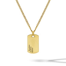 Load image into Gallery viewer, Beveled Tag Pendant - 14K Gold