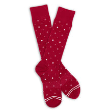 Load image into Gallery viewer, Cardinal Mixed Dots Dress Socks