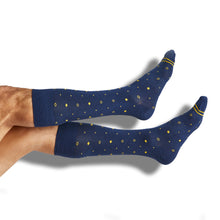 Load image into Gallery viewer, Navy Gold Mixed Socks 4 Pack -A
