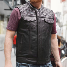 Load image into Gallery viewer, Downside Men's Motorcycle Leather Vest