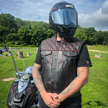 Load image into Gallery viewer, Downside Men's Motorcycle Leather Vest