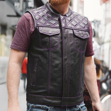 Load image into Gallery viewer, Downside Men's Motorcycle Leather Vest