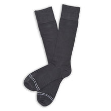 Load image into Gallery viewer, Asher 3-Pack - Charcoal Dress Socks