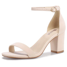 Load image into Gallery viewer, IDIFU Women's 3 Inch Heel Sandals for Women 11 Nude Nubuck - # GIAA73210003