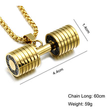 Load image into Gallery viewer, Dumbbell Pendant Necklace