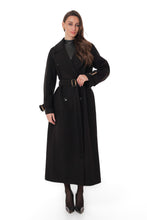 Load image into Gallery viewer, Madeline Cashmere Wool Blend Overcoat in Black