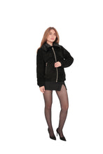 Load image into Gallery viewer, Genuine Suede Mink Trim Jacket