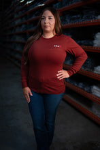 Load image into Gallery viewer, FR Women's Crew Neck - Wine Red