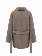 Load image into Gallery viewer, ⇆ Reversible Genuine Mink Fur Virgin Wool Coat