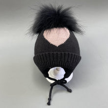 Load image into Gallery viewer, Baby & Toddler Angora Blend Hat with String Tie Closure