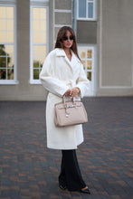 Load image into Gallery viewer, Eco Fur Wool Blend Coat in White