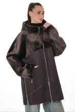 Load image into Gallery viewer, Hooded Eco-Suede Coat