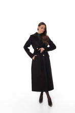 Load image into Gallery viewer, Vivian Tailored Cashmere Wool Coat in Black