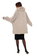 Load image into Gallery viewer, Genuine Polar Fox Boucle Down Coat