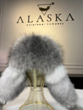 Load image into Gallery viewer, Genuine Silver Fox Fur Genuine Leather Hat