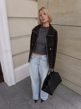 Load image into Gallery viewer, Genuine Lamb Leather Suede Jacket