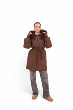 Load image into Gallery viewer, Genuine Fur Trim Down Fill Coat