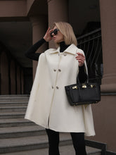 Load image into Gallery viewer, Paris Cashmere Bland Cape in Ivory
