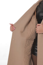 Load image into Gallery viewer, Ellis Tailored Cashmere Wool Coat in Beige