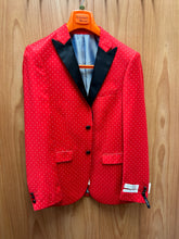 Load image into Gallery viewer, Lorenzo Bruno SZ62PD Red Slim Fit Diamond Print Tuxedo Jacket