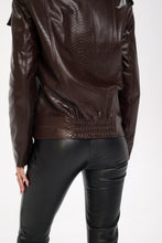 Load image into Gallery viewer, Genuine Mink Fur Embossed Leather Jacket